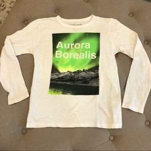 Crewcuts Aurora Borealis Glow in the Dark Shirt Sz 10